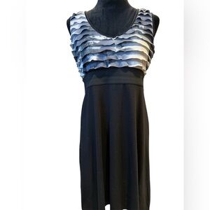 Black and Gray Junior's Women's Dress Y2K 2009 Dress Medium